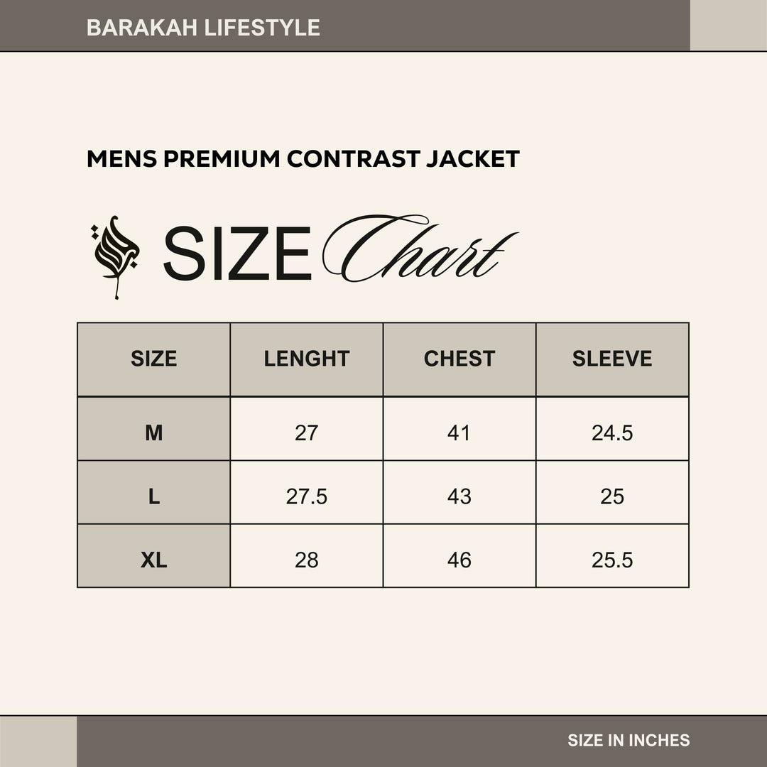 Mens Premium Contrast Jacket - Cream