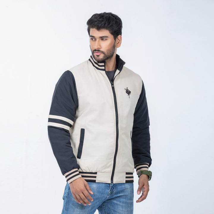 Mens Premium Contrast Jacket - Cream