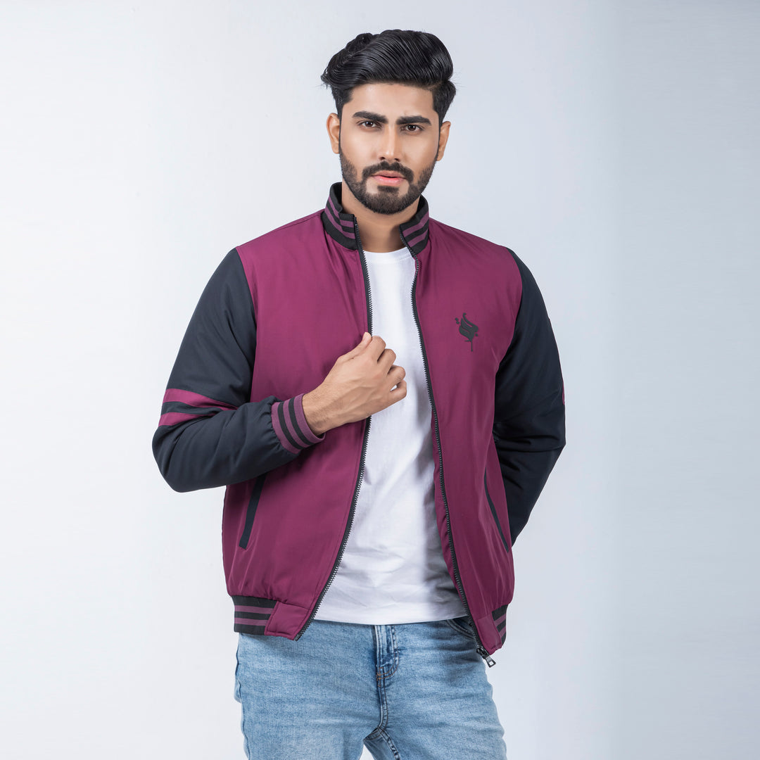 Mens Premium Contrast Jacket - Maroon