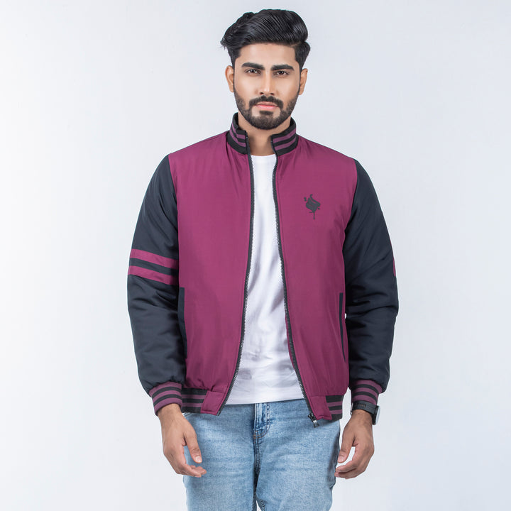 Mens Premium Contrast Jacket - Maroon