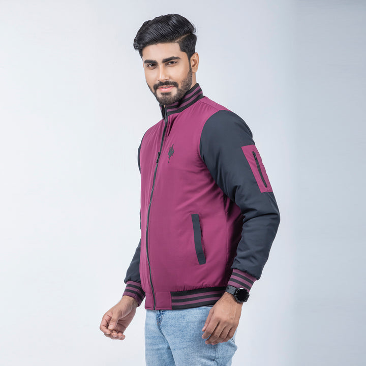 Mens Premium Contrast Jacket - Maroon