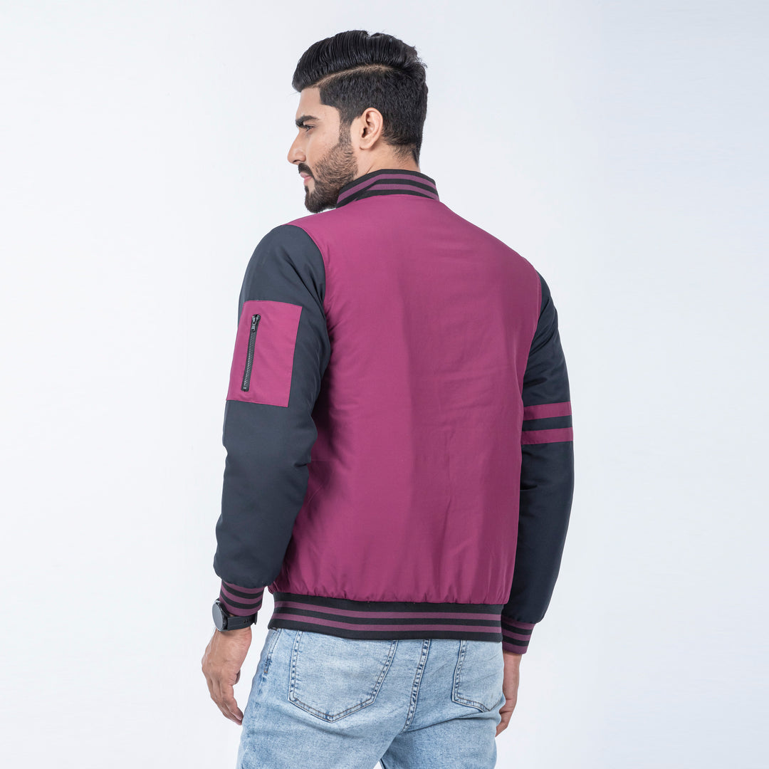 Mens Premium Contrast Jacket - Maroon